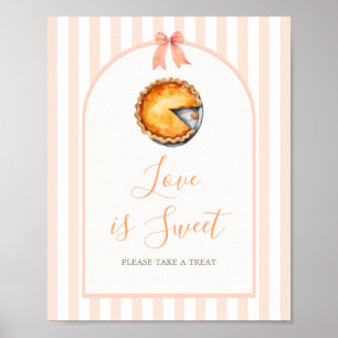 Little Süsse Pie Orange Gingham Liebe ist süß Poster