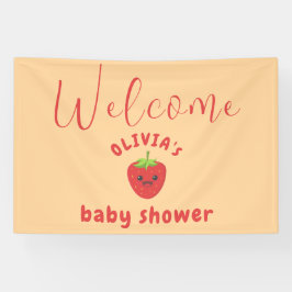 Little Süsse Strawberry Babydusche Banner