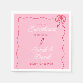 Little Sweatheart Valentines Rosa Red Baby Dusche Serviette