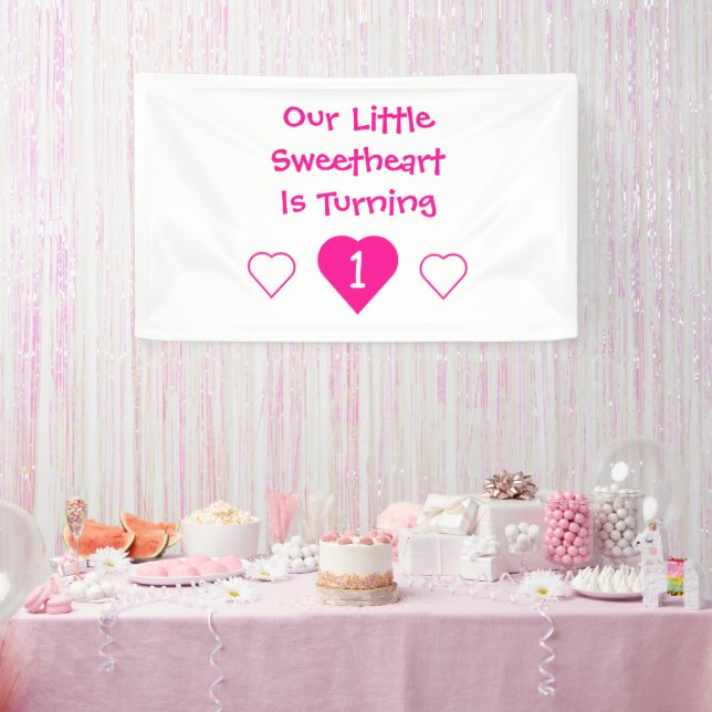 Little Sweetheart 1. Geburtstag Banner (Party)