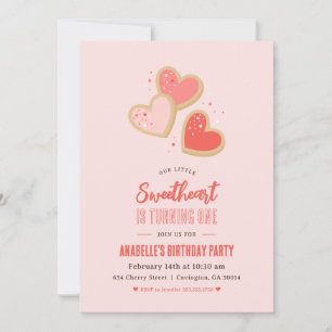 Little Sweetheart 1. Geburtstag Party Einladung