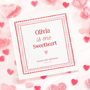 Little Sweetheart 1. Geburtstag Party Serviette