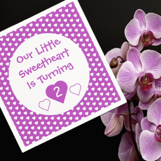 Little Sweetheart 2. Geburtstag Serviette (Von Creator hochgeladen)