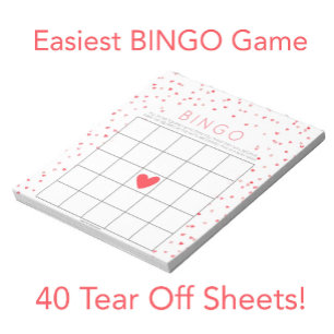 Little Sweetheart Baby Shower Bingo Game Tear Ange Notizblock