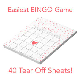 Little Sweetheart Baby Shower Bingo Game Tear Ange Notizblock