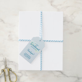 Little Sweetheart Baby Shower Blue Gift Tag Geschenkanhänger