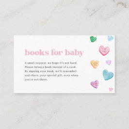 Little Sweetheart Baby Shower Books for Baby Card Visitenkarte