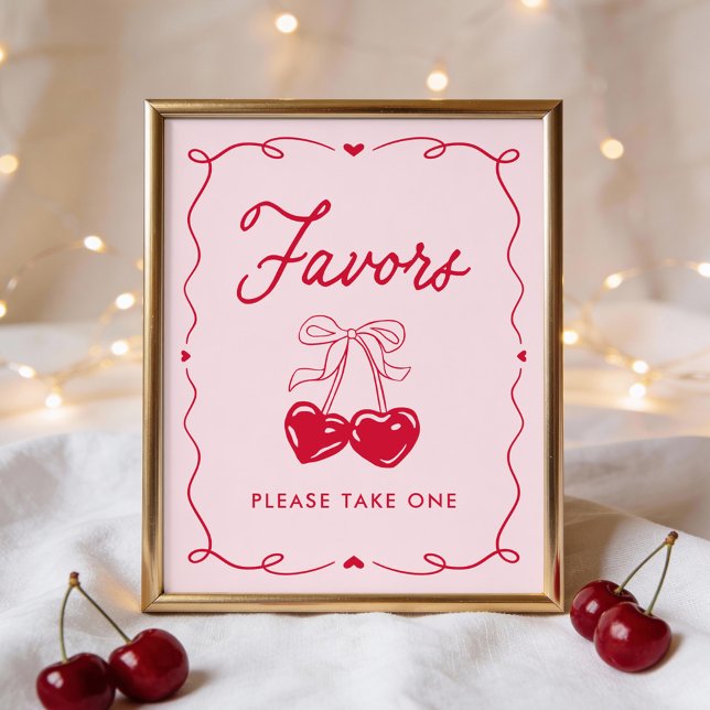 Little Sweetheart Baby Shower Favors Sign Poster (Von Creator hochgeladen)
