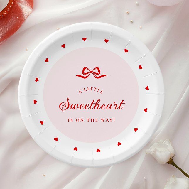 Little Sweetheart Baby Shower Paper Plates Pappteller (Von Creator hochgeladen)