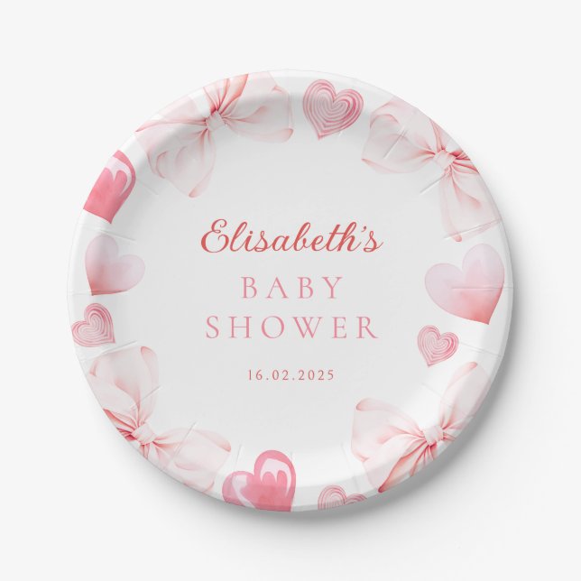 Little Sweetheart Baby Shower Pappteller (Vorderseite)