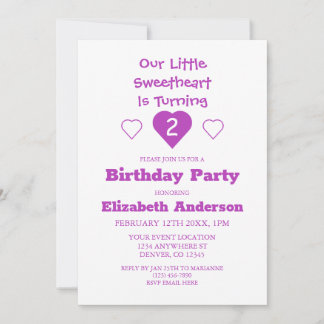 Little Sweetheart Birthday Einladung