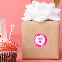 Little Sweetheart Birthday Runder Aufkleber