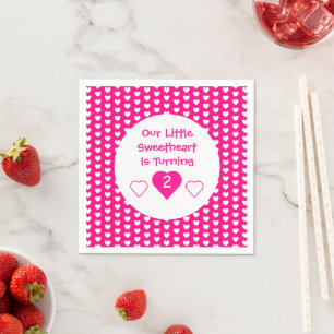 Little Sweetheart Birthday Serviette
