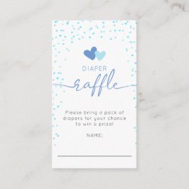 Little Sweetheart Blue Diaper Raffle Card Begleitkarte