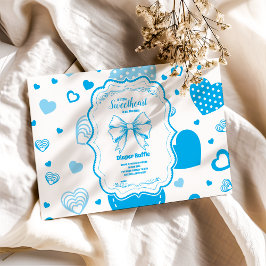 Little Sweetheart Blue Valentine Diapper Raffle Begleitkarte
