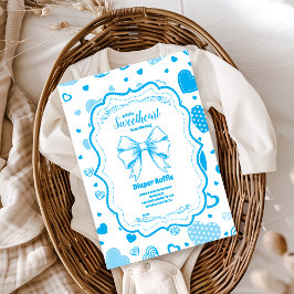 Little Sweetheart Blue Valentine Diapper Raffle Begleitkarte