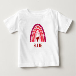 Little Sweetheart Boho Rainbow Valentine Baby T-shirt