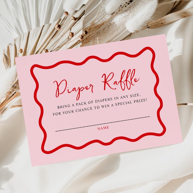 Little Sweetheart Diaper Raffle Girl Baby Dusche Begleitkarte (Von Creator hochgeladen)