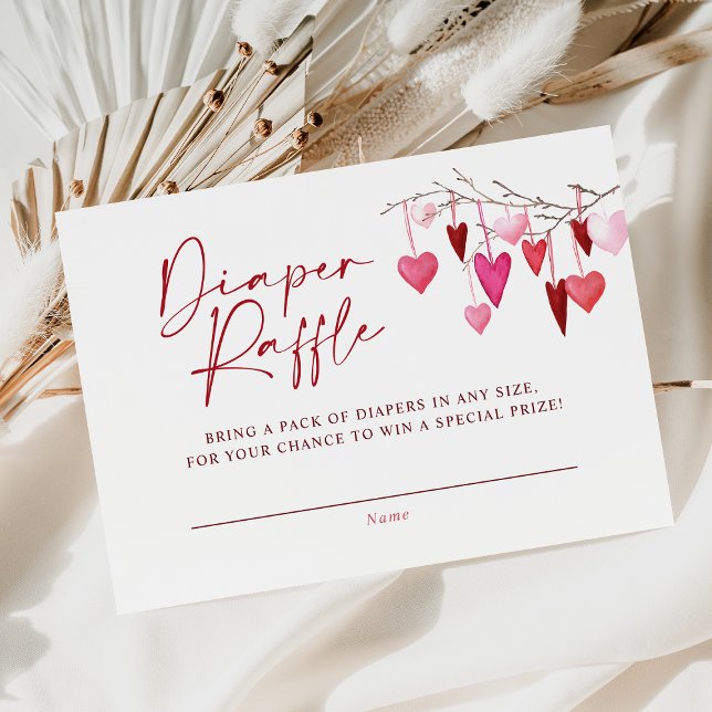 Little Sweetheart Diaper Raffle Girl Baby Dusche Begleitkarte (Von Creator hochgeladen)