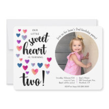 Little Sweetheart - Einladung zum zweiten Geburtst