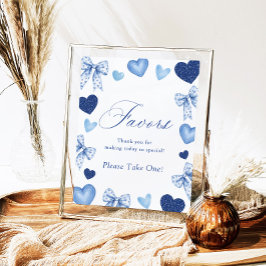 Little Sweetheart Favors Sign Valentines Day Baby Poster