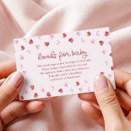 Little Sweetheart Girl Baby Shower Books for Baby Begleitkarte