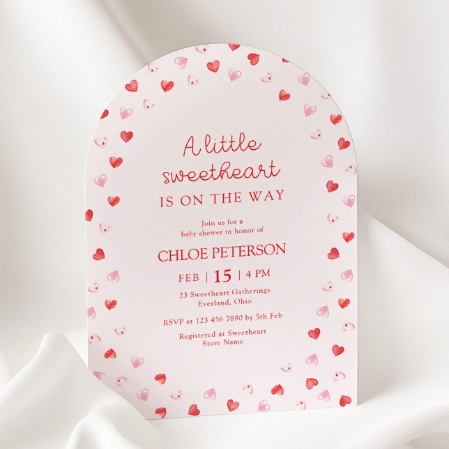 Little Sweetheart Girl Baby Shower Invitation Einladung (Von Creator hochgeladen)