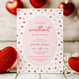 Little Sweetheart Girl Baby Shower Invitation Einladung
