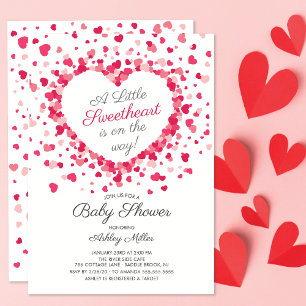 Little Sweetheart Hearts Baby Shower Invitation Einladung