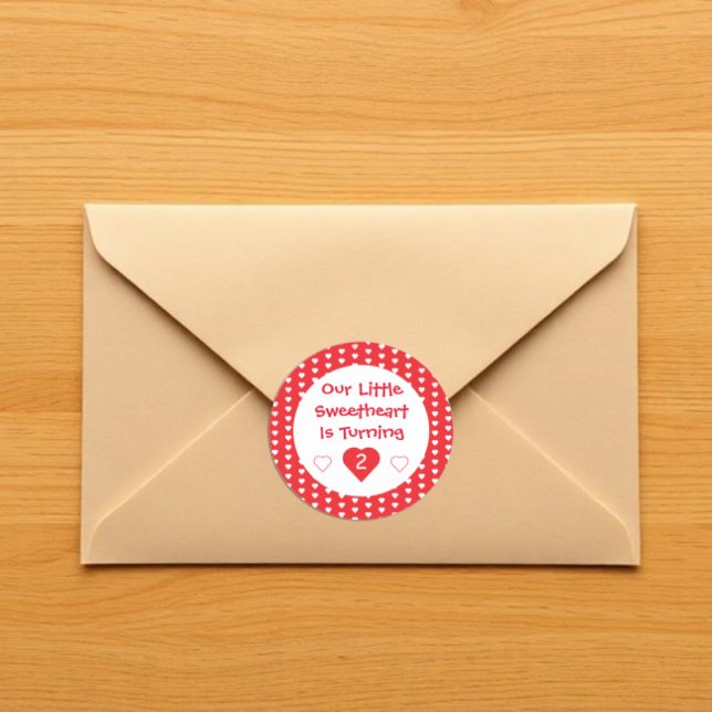 Little Sweetheart Kleinkind Geburtstag Runder Aufkleber (Von Creator hochgeladen)