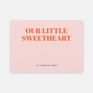Little Sweetheart Minimalistisch Girl Erstgeburt Einladung