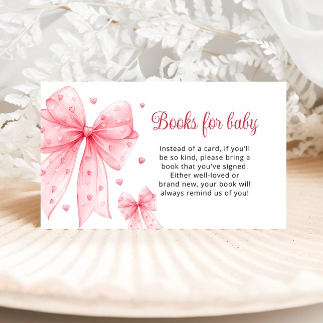 Little Sweetheart Niedlich Pink Bow Books for Baby Begleitkarte (Von Creator hochgeladen)