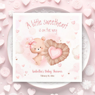 Little Sweetheart Pink Baby Dusche Napkins Serviette