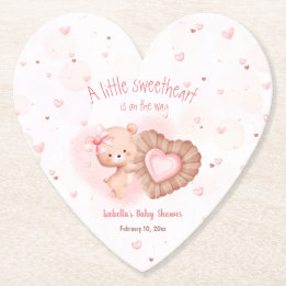 Little Sweetheart Pink Baby Dusche Untersetzer