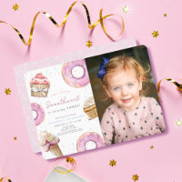 Little Sweetheart Pink Cupcake Foto Geburtstag