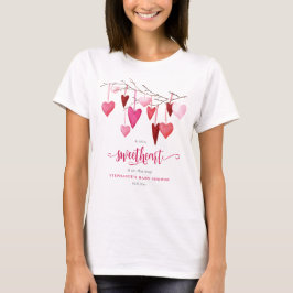 Little Sweetheart Pink Heart Baby Dusche T-Shirt