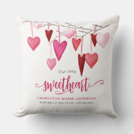 Little Sweetheart Pink Heart Baby Kinderzimmer Kissen