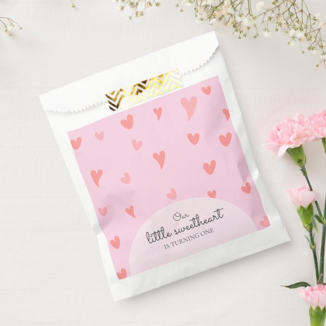 Little Sweetheart Pink Peach Herzen 1. Geschenktütchen (Versiegelt)