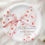 Little Sweetheart Pink Red Baby Brautparty Pappteller<br><div class="desc">Little Sweetheart Pink Red Baby Brautparty Paper Teller</div>
