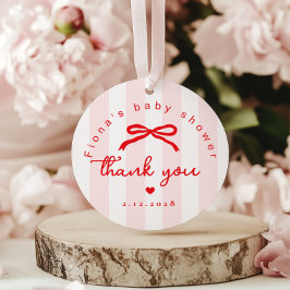 Little Sweetheart Pink Red Valentines Baby Shower Geschenkanhänger