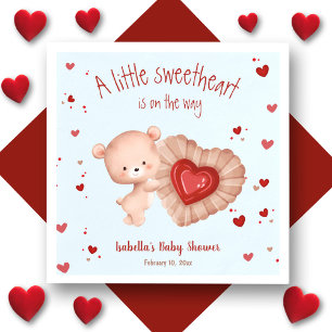 Little Sweetheart Red Blue Baby Dusche Napkins Serviette