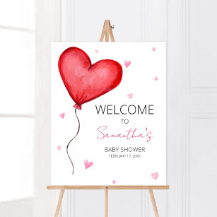 Little Sweetheart Red Valentine Willkommen Poster