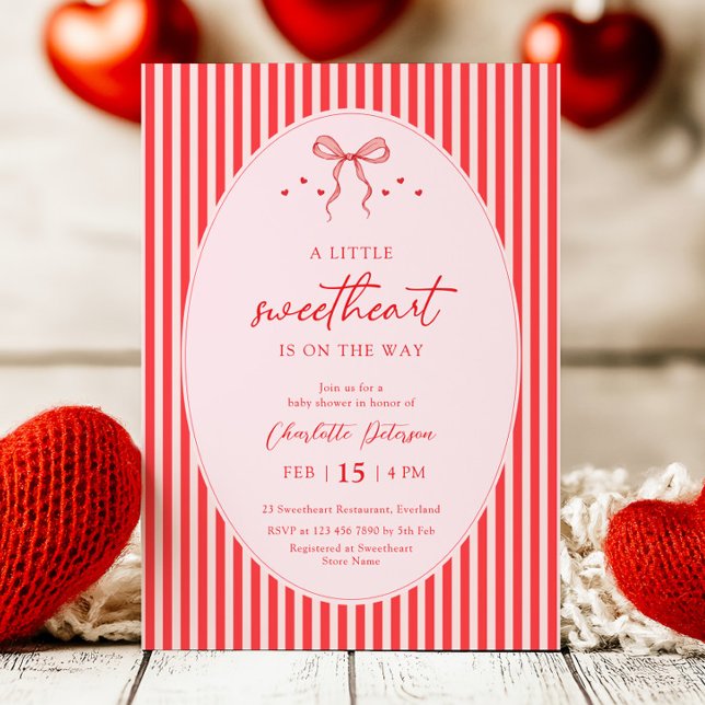Little Sweetheart Retro Baby Shower Invitation Einladung (Von Creator hochgeladen)