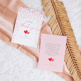 Little Sweetheart Valentine Baby Dusche Vielen Dan Dankeskarte