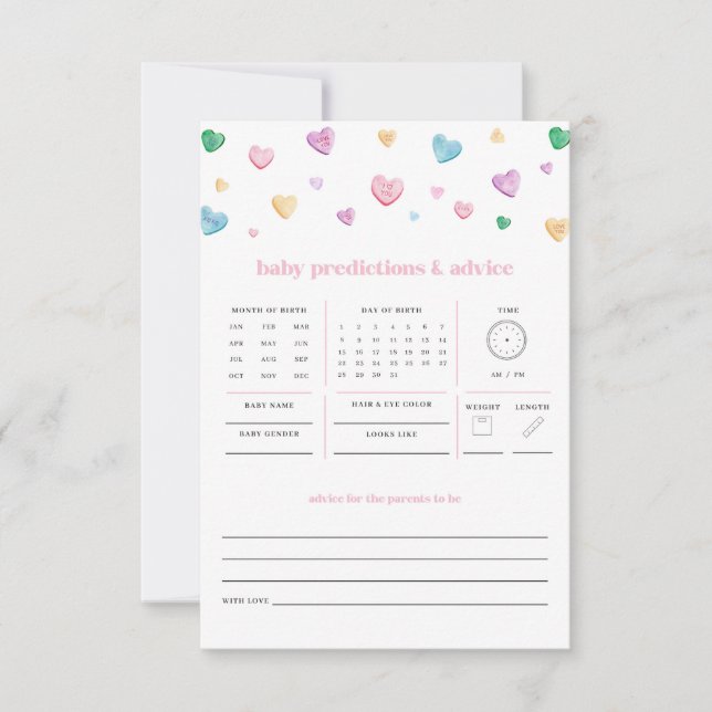 Little Sweetheart Valentine Baby Predictions Game (Vorderseite)