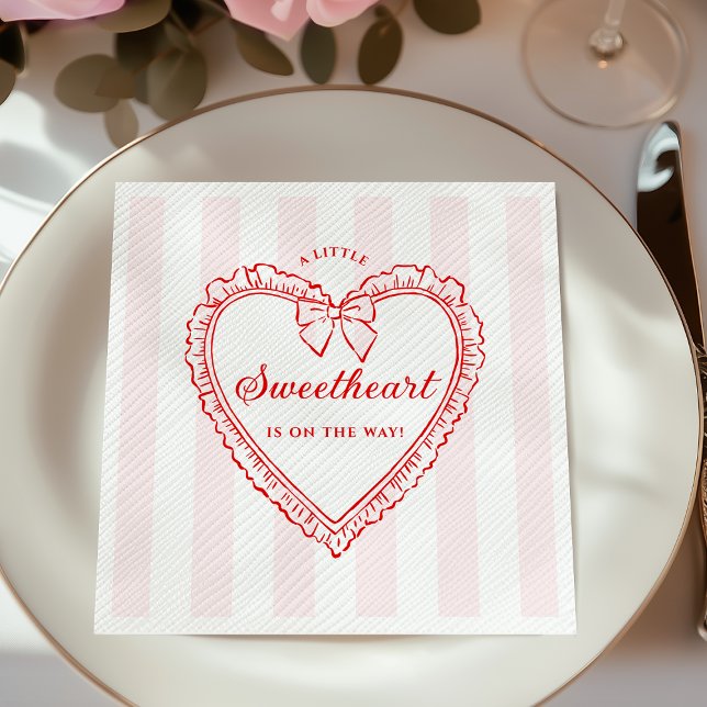 Little Sweetheart Valentine Baby Shower Serviette (Von Creator hochgeladen)