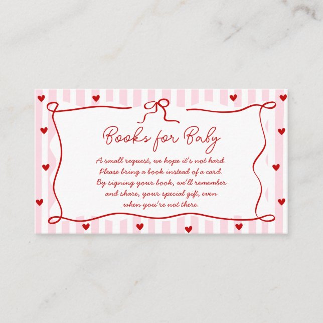 Little Sweetheart Valentine Books for Baby Card Begleitkarte (Vorderseite)