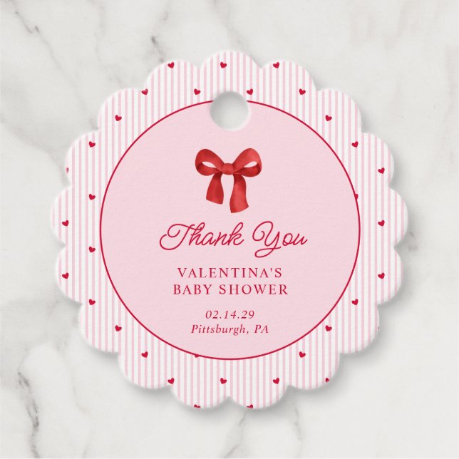 Little Sweetheart Valentine Coquette Geschenkanhänger (Vorderseite)