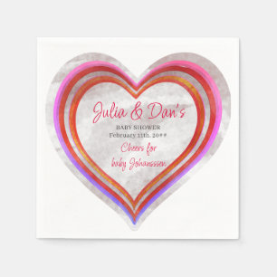 Little Sweetheart Valentine Watercolor Babydusche Serviette