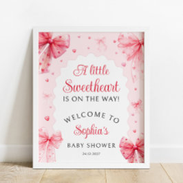 Little Sweetheart Valentines Baby Dusche Willkomme Poster